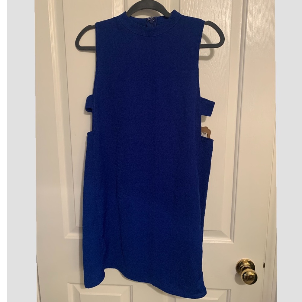 NWT Blue Cut-Out Mini Dress